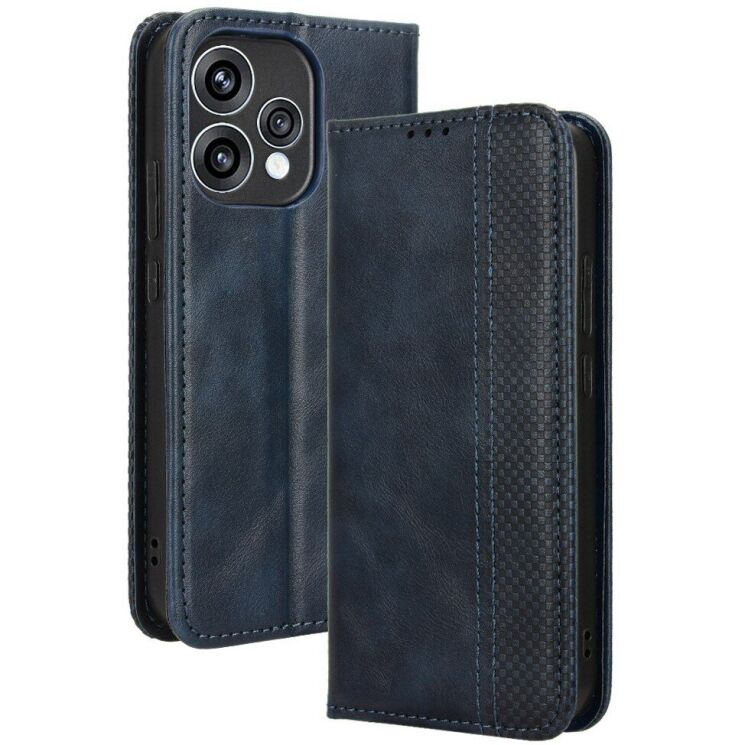 Чохол-книжка Deexe Retro Style для OPPO Reno 15 - Blue: фото 1 з 7