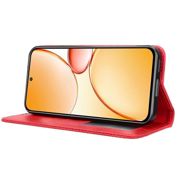 Чехол-книжка Deexe Retro Style для Realme C85 - Red: фото 7 из 18