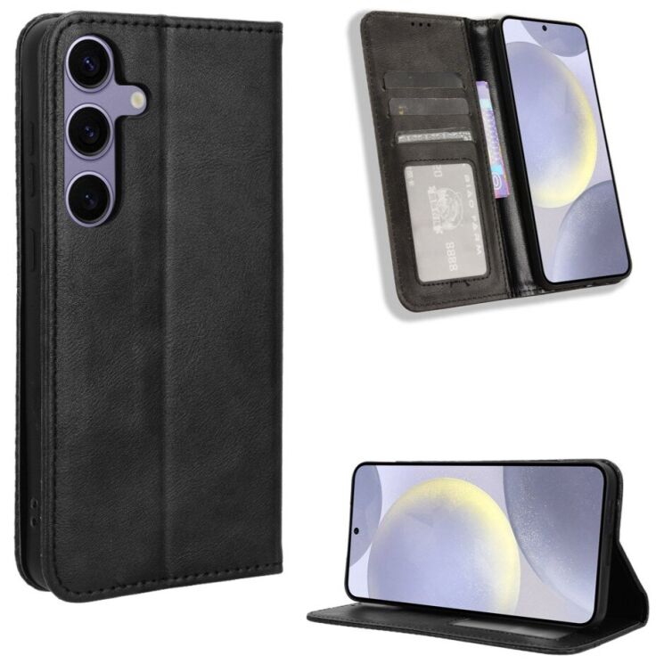 Чехол-книжка Deexe Retro Style для Samsung Galaxy S26 (S942) - Black: фото 2 из 20