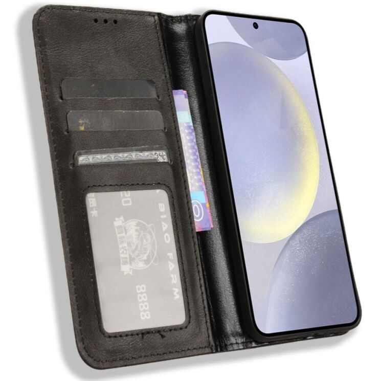 Чехол-книжка Deexe Retro Style для Samsung Galaxy S26 (S942) - Black: фото 6 из 20