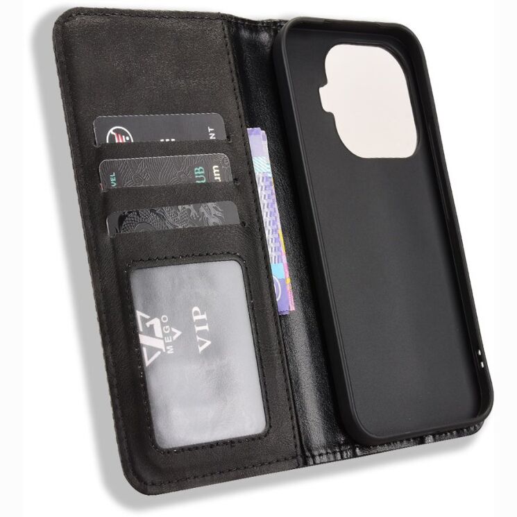 Чехол-книжка Deexe Retro Style для Xiaomi 17T - Black: фото 5 из 18