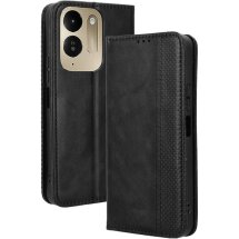 Чехол-книжка Deexe Retro Style для Xiaomi Poco C95 Pro - Black: фото 1 из 19