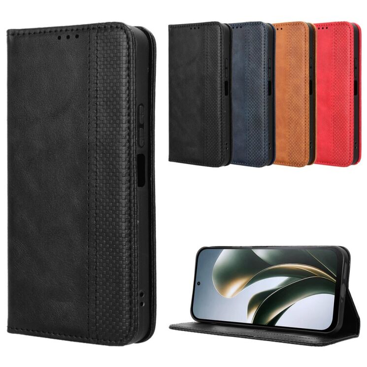 Чехол-книжка Deexe Retro Style для Xiaomi Poco C95 Pro - Black: фото 9 из 19