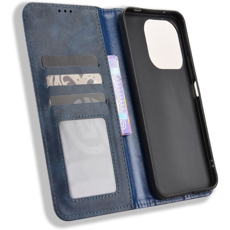 Чохол-книжка Deexe Retro Style для Xiaomi Redmi Note 17 Pro Plus - Blue (430601L) Чохол-книжка Deexe Retro Style для Xiaomi Redmi Note 17 Pro Plus - Blue: фото 4 з 19