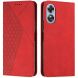 Чехол-книжка Deexe Rhombus Style для OPPO A17k / A17 - Red (318902R). Фото 1 из 11