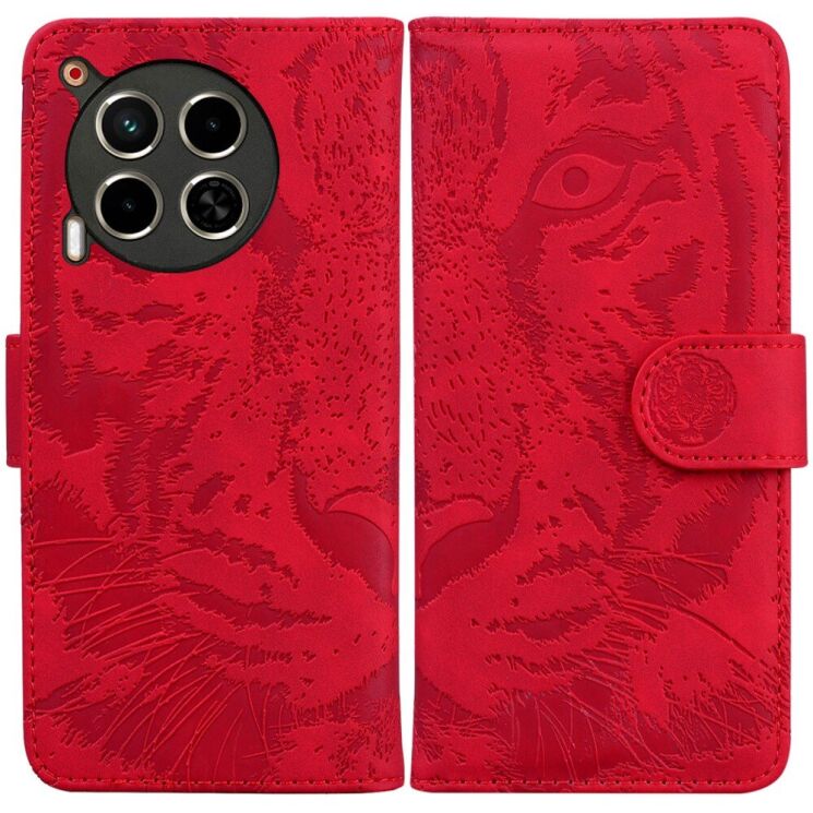 Чехол-книжка Deexe Tiger для TECNO Camon 30 (CL6) - Red: фото 1 из 7
