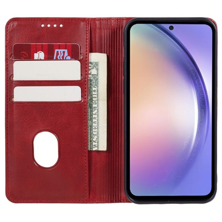 Чехол-книжка Deexe Wallet Case для Samsung Galaxy M35 (M356) - Red: фото 2 из 7