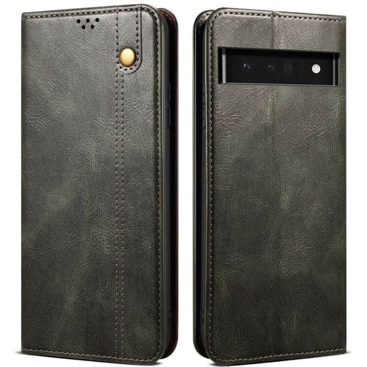 Чехол-книжка UniCase Leather Wallet для Google Pixel 6a - Green: фото 1 из 9