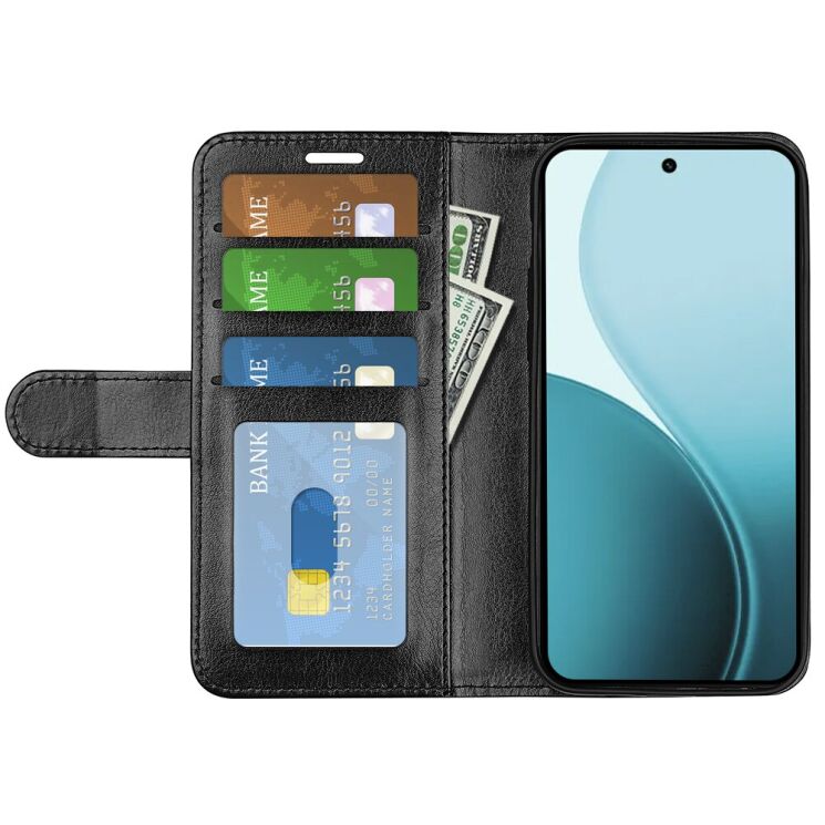 Чохол-книжка Deexe Wallet Style для OPPO Reno 14 5G - Black: фото 5 з 9