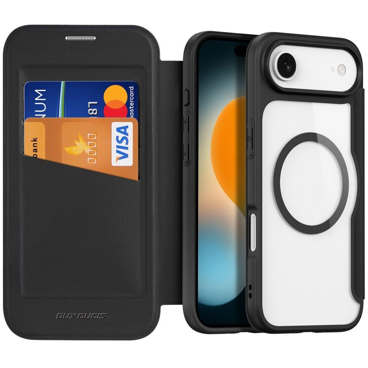 Чехол-книжка DUX DUCIS Skin X Pro Magnetic для Apple iPhone 17 Air - Black: фото 2 из 13
