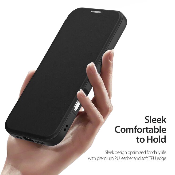 Чехол-книжка DUX DUCIS Skin X Pro Magnetic для Apple iPhone 17 Air - Black: фото 6 из 13