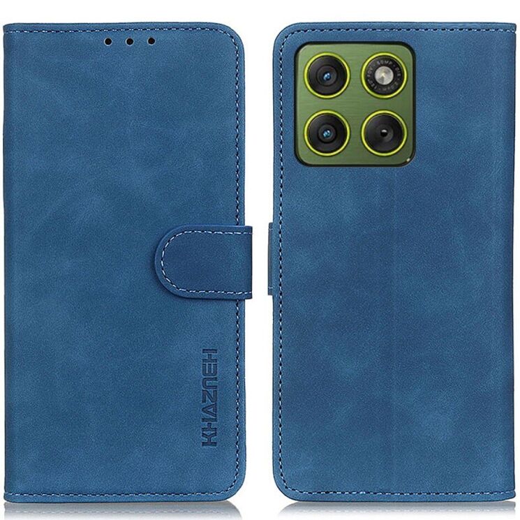 Чохол-книжка KHAZNEH Retro Wallet для Motorola Edge 70 - Blue: фото 1 з 8