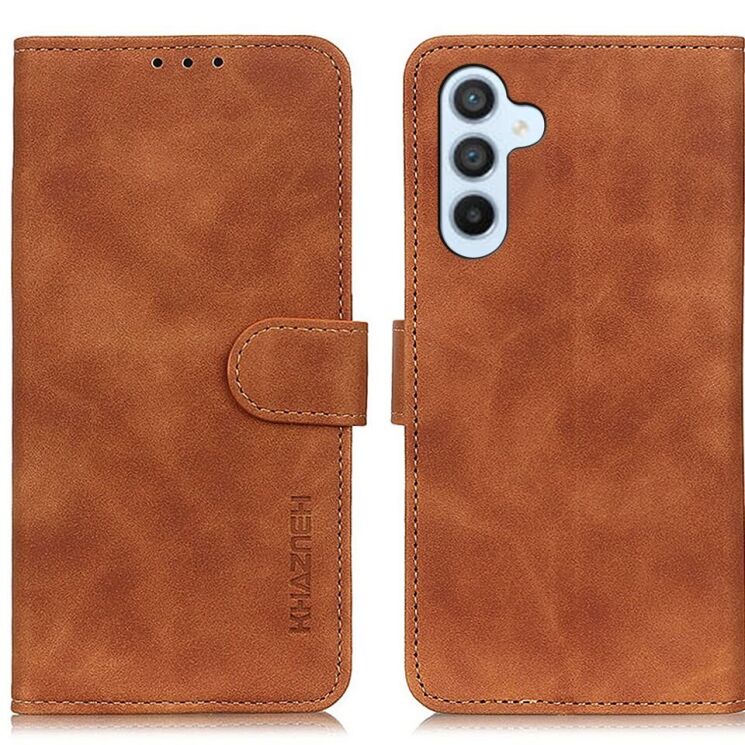 Чехол-книжка KHAZNEH Retro Wallet для Samsung Galaxy S25 FE (S731) - Brown: фото 1 из 7