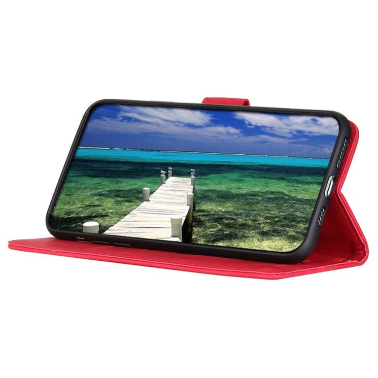 Чехол-книжка KHAZNEH Retro Wallet для Xiaomi Poco F6 Pro - Red: фото 3 из 9