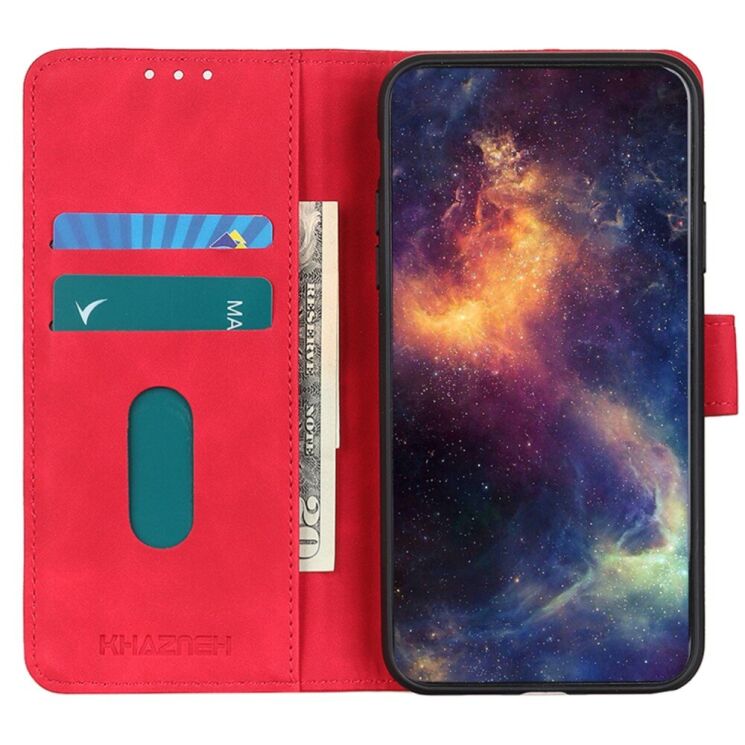 Чехол-книжка KHAZNEH Retro Wallet для Xiaomi Poco F6 Pro - Red: фото 2 из 9