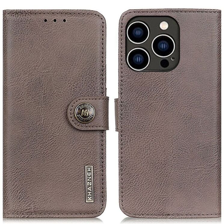 Чехол-книжка KHAZNEH Wallet Cover для Apple iPhone 16 Pro Max - Khaki: фото 1 из 9