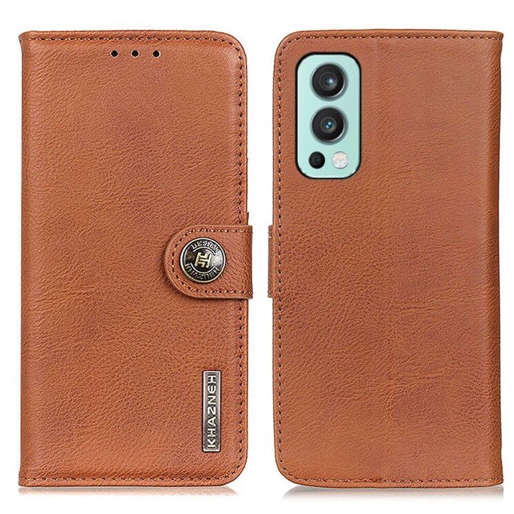 Чехол-книжка KHAZNEH Wallet Cover для OnePlus Nord 2 - Brown: фото 2 из 11