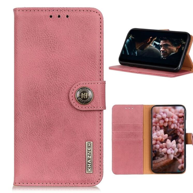 Чохол-книжка із застібкою KHAZNEH Wallet Cover для OPPO A73 (2020) - Pink: фото 1 з 9
