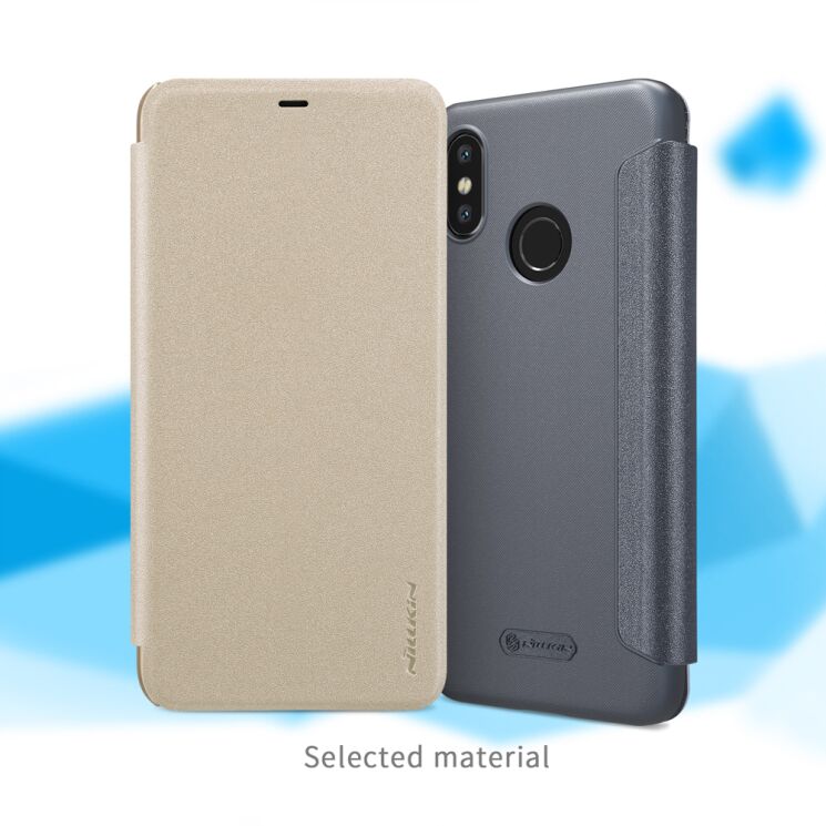 Чехол-книжка NILLKIN Sparkle Series для Xiaomi Mi 8 - Gold: фото 11 из 17