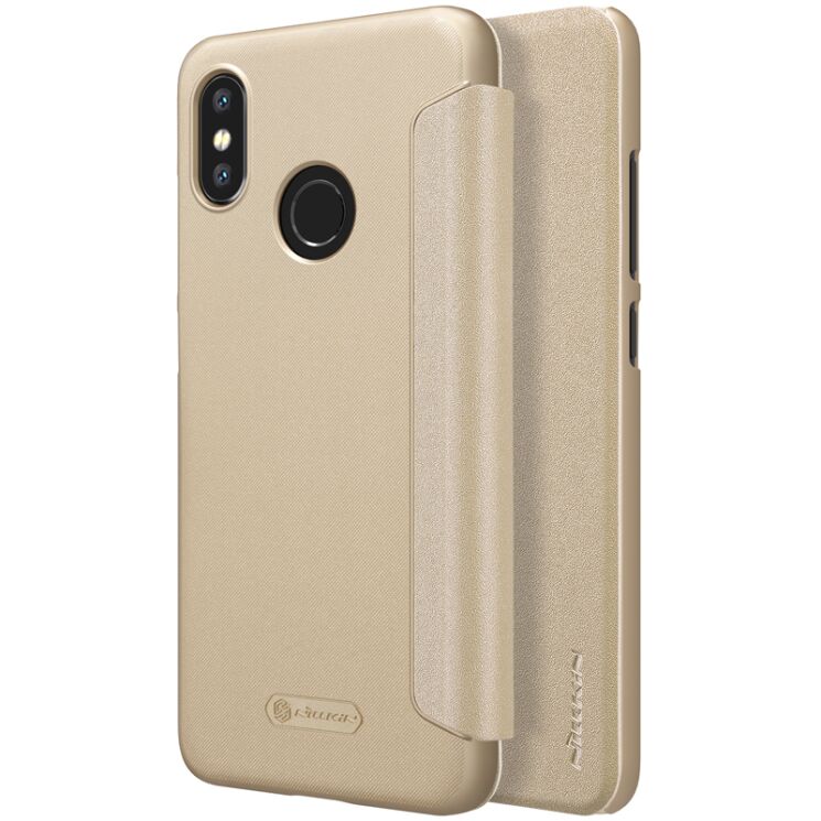 Чехол-книжка NILLKIN Sparkle Series для Xiaomi Mi 8 - Gold: фото 1 из 17