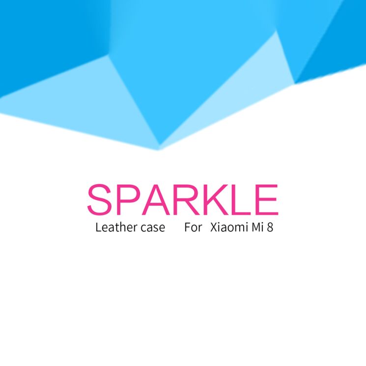 Чехол-книжка NILLKIN Sparkle Series для Xiaomi Mi 8 - Gold: фото 8 из 17