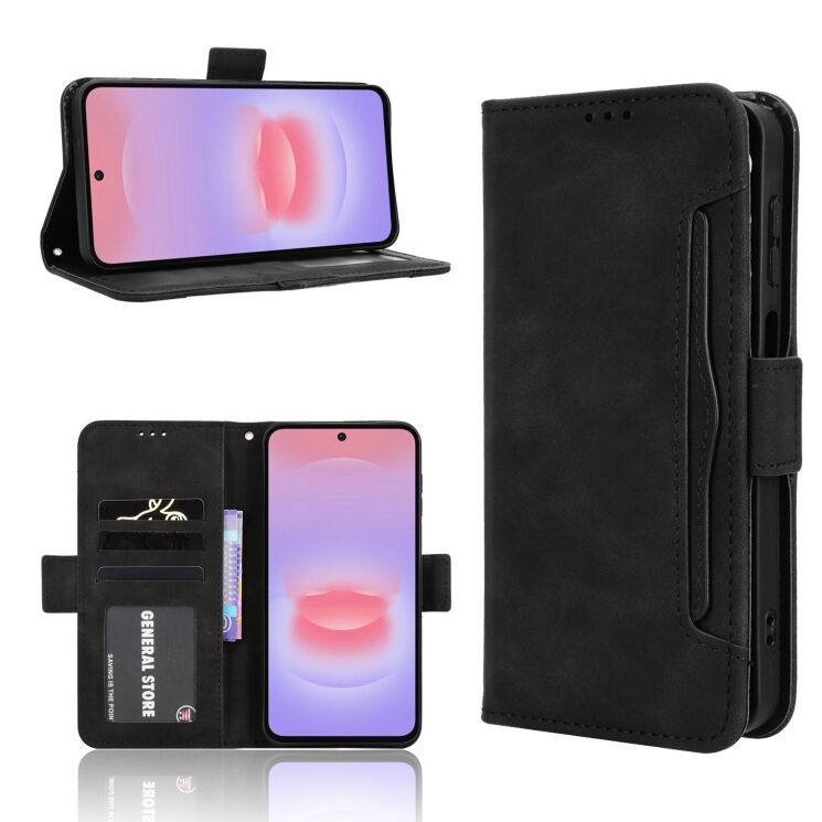 Чехол-книжка с карманами Deexe Wallet Stand для Samsung Galaxy A27 (A276) - Black (408613B) Чехол-книжка с карманами Deexe Wallet Stand для Samsung Galaxy A27 (A276) - Black: фото 8 из 15