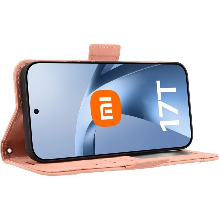 Чехол-книжка с карманами Deexe Wallet Stand для Xiaomi 17T Pro - Pink (422362P) Чехол-книжка с карманами Deexe Wallet Stand для Xiaomi 17T Pro - Pink: фото 5 из 16