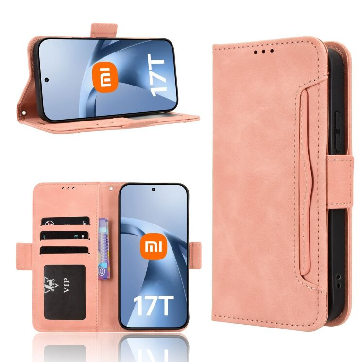 Чехол-книжка с карманами Deexe Wallet Stand для Xiaomi 17T Pro - Pink (422362P) Чехол-книжка с карманами Deexe Wallet Stand для Xiaomi 17T Pro - Pink: фото 7 из 16