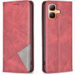 Чехол-книжка с карманами UniCase Geometric Pattern для Infinix Smart 20 - Red (411207R)