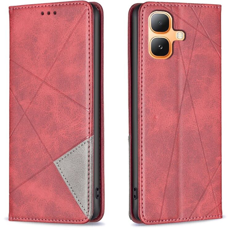 Чехол-книжка с карманами UniCase Geometric Pattern для Infinix Smart 20 - Red (411207R) Чехол-книжка с карманами UniCase Geometric Pattern для Infinix Smart 20 - Red: фото 1 из 10