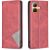 Чехол-книжка с карманами UniCase Geometric Pattern для Infinix Smart 20 - Red: фото 1 из 10