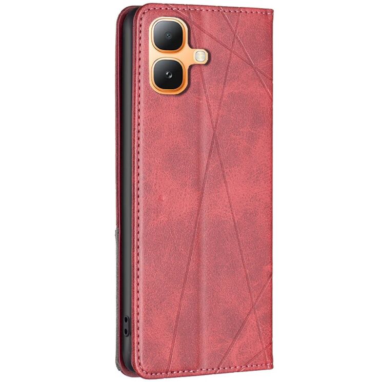 Чехол-книжка с карманами UniCase Geometric Pattern для Infinix Smart 20 - Red (411207R) Чехол-книжка с карманами UniCase Geometric Pattern для Infinix Smart 20 - Red: фото 3 из 10