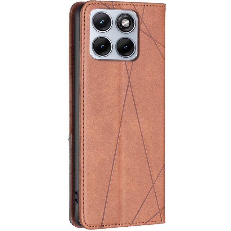 Чехол-книжка с карманами UniCase Geometric Pattern для Motorola Edge 70 Fusion - Brown (409506Z) Чехол-книжка с карманами UniCase Geometric Pattern для Motorola Edge 70 Fusion - Brown: фото 3 из 11