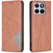 Чехол-книжка с карманами UniCase Geometric Pattern для Motorola Edge 70 Fusion - Brown: фото 1 из 11