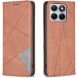 Чехол-книжка с карманами UniCase Geometric Pattern для Motorola Edge 70 Fusion - Brown (409506Z). Фото 1 из 11