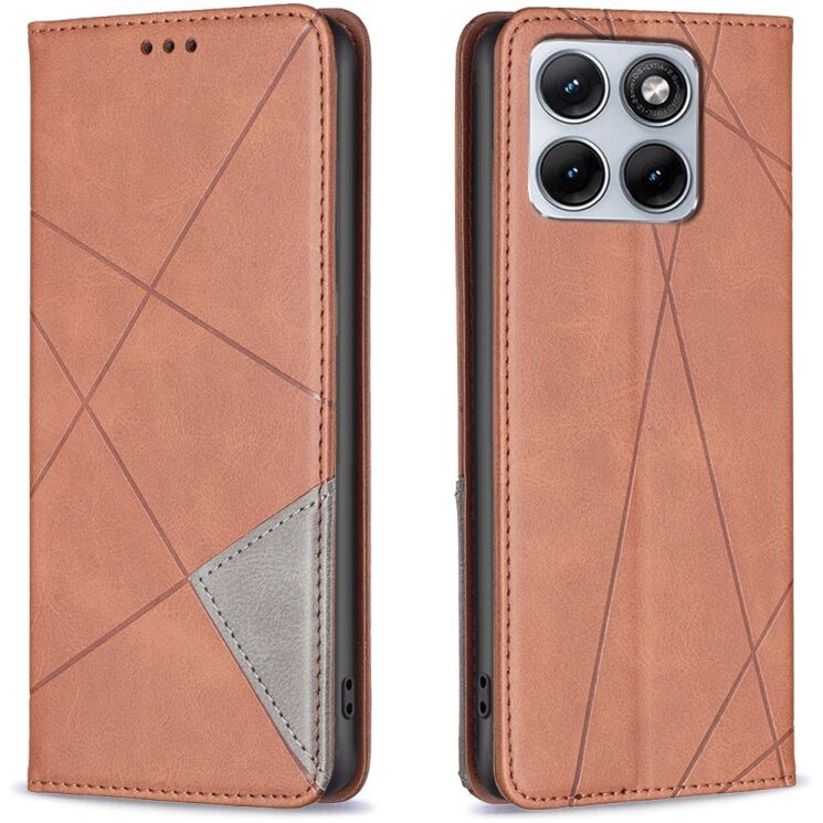 Чехол-книжка с карманами UniCase Geometric Pattern для Motorola Edge 70 Fusion - Brown (409506Z) Чехол-книжка с карманами UniCase Geometric Pattern для Motorola Edge 70 Fusion - Brown: фото 1 из 11