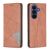 Чохол-книжка з кишеньками UniCase Geometric Pattern для Samsung Galaxy A27 (A276) - Brown: фото 1 з 10