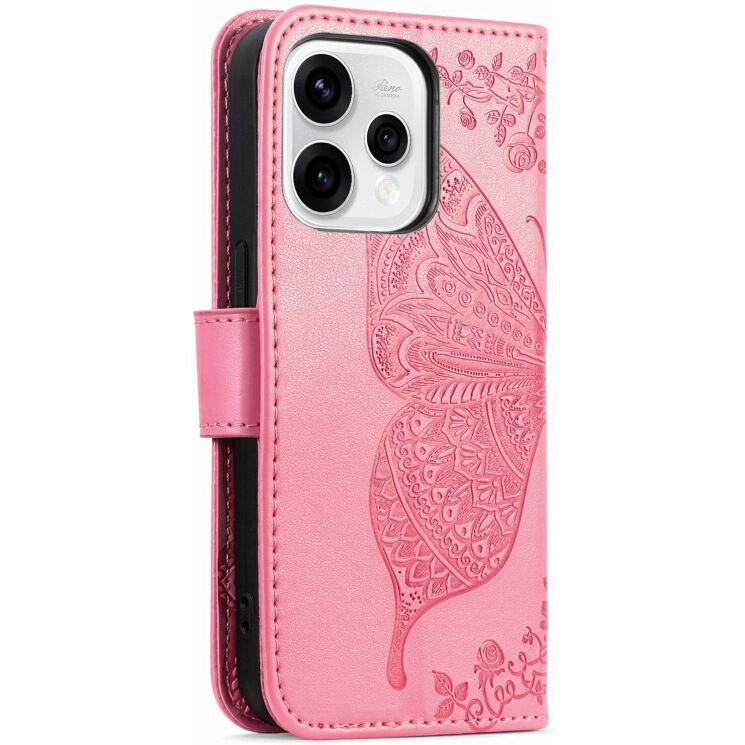 Чехол-книжка с рисунком UniCase Butterfly Pattern для OPPO Reno 15 - Pink: фото 6 из 9