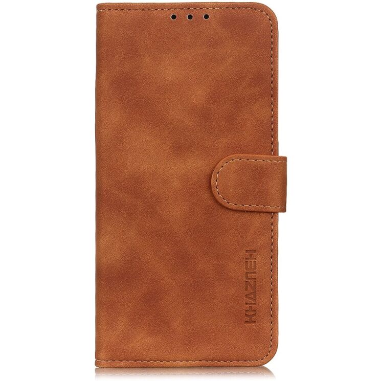 Чехол-книжка с застежкой KHAZNEH Retro Wallet для Motorola Edge 70 Fusion - Brown: фото 5 из 7