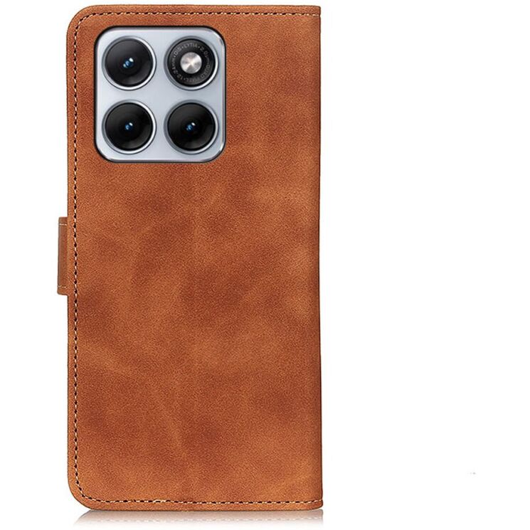 Чехол-книжка с застежкой KHAZNEH Retro Wallet для Motorola Edge 70 Fusion - Brown: фото 4 из 7