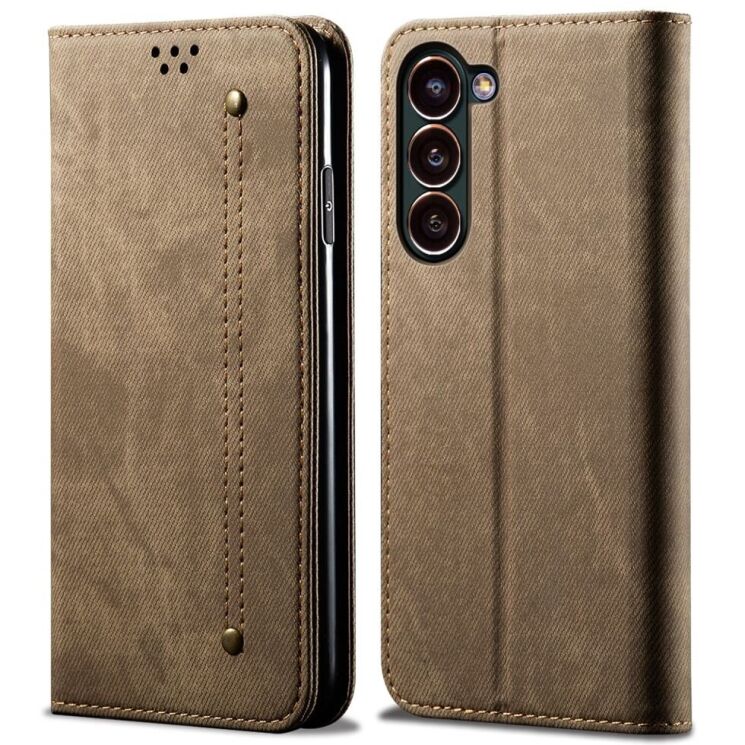 Чехол-книжка UniCase Jeans Wallet для Samsung Galaxy S23 Plus - Khaki: фото 1 из 7