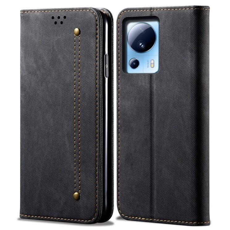 Чохол-книжка UniCase Jeans Wallet для Xiaomi 13 Lite - Black: фото 1 з 6