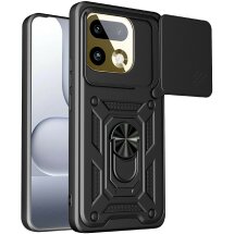 Чохол із захистом камери Deexe Armor Shield для Realme 16 Pro Plus - Black: фото 1 з 9