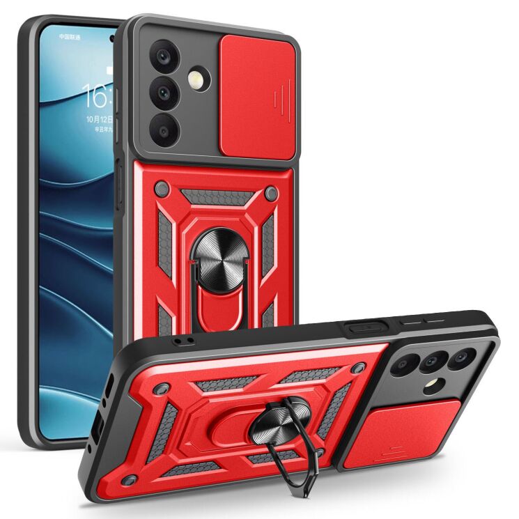 Чохол із захистом камери Deexe Armor Shield для Samsung Galaxy A18 / A17 (A175) / A26 (A266) - Red: фото 1 з 10