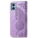 Чехол-книжка с рисунком UniCase Butterfly Pattern для Motorola Moto E22 - Light Purple (326712LV). Фото 5 из 8