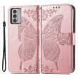 Чехол UniCase Butterfly Pattern для Nokia G42 - Rose Gold (332730RG)