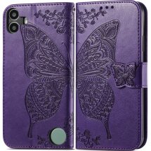 Чехол UniCase Butterfly Pattern для Nothing CMF Phone 1 - Dark Purple: фото 1 из 9