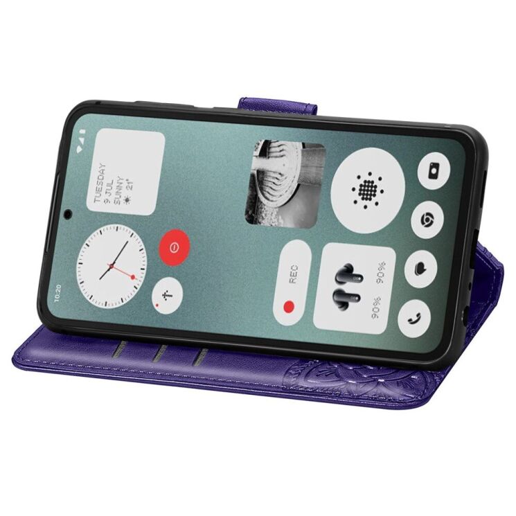 Чехол UniCase Butterfly Pattern для Nothing CMF Phone 1 - Dark Purple: фото 3 из 9