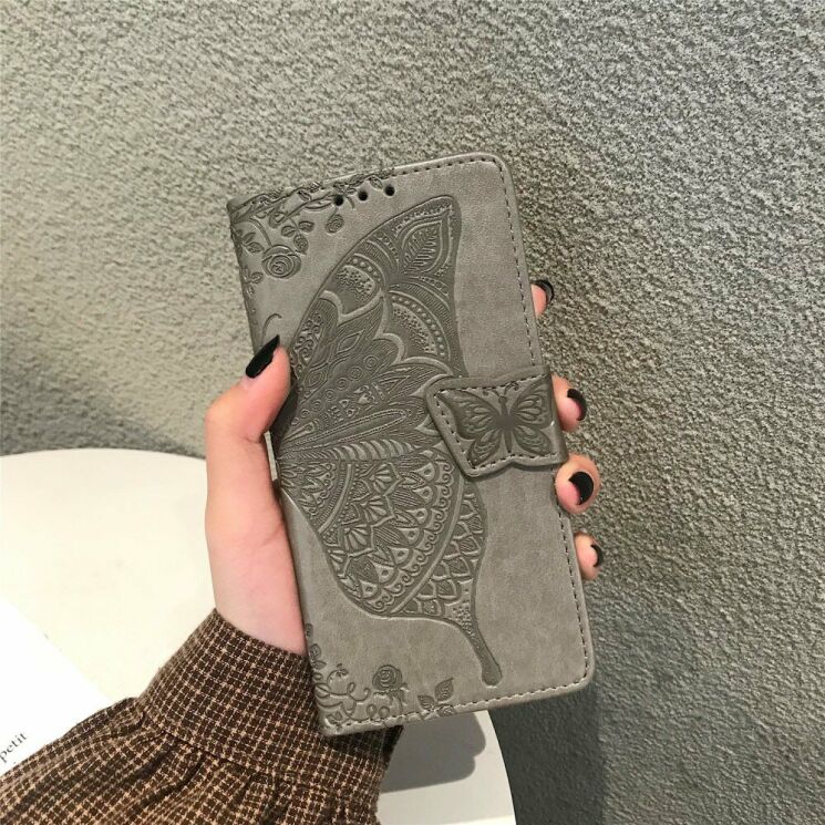 Чехол UniCase Butterfly Pattern для Samsung Galaxy M31 (M315) - Grey: фото 12 из 12