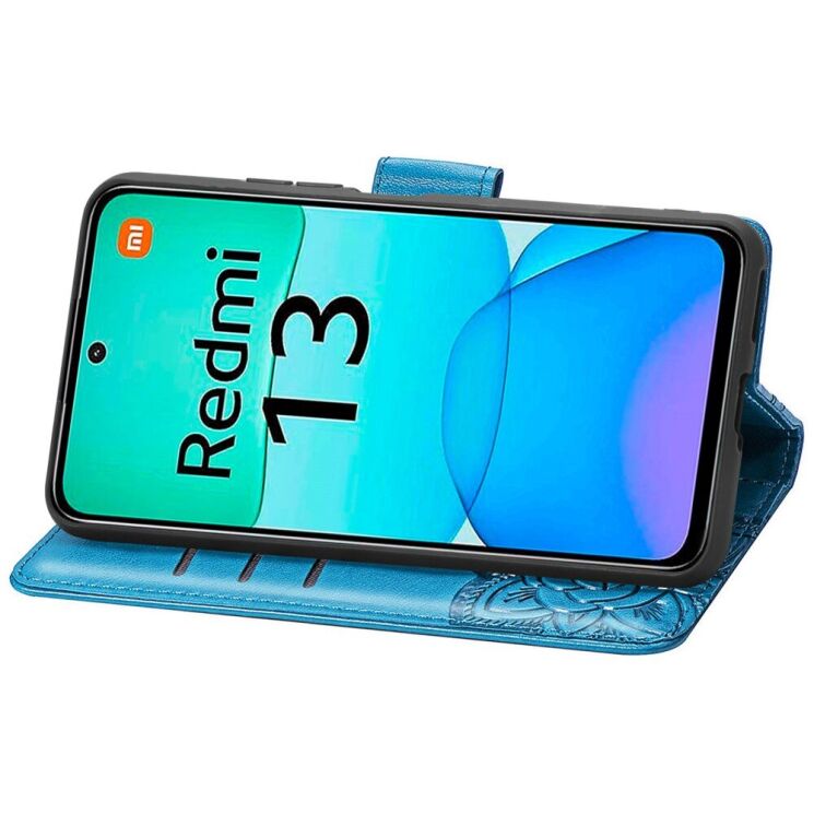 Чехол UniCase Butterfly Pattern для Xiaomi Redmi 13 - Blue: фото 3 из 7